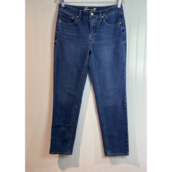 Seven7 Womens Slim Straight Jeans Size 4 Cotton/Polyester Blend Blue Denim - Picture 5 of 16